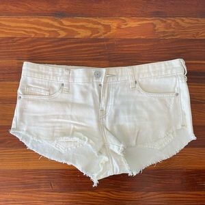 BDG White Denim Shorts